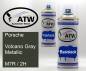 Preview: Porsche, Volcano Gray Metallic, M7R / 2H: 400ml Sprühdose + 400ml Klarlack - Set, von ATW Autoteile West.